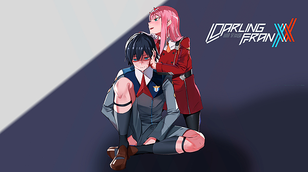 Anime Darling In The Franxx Zero Two Hiro Boy Girl Pink Hair Black Hair Puzzle For Sale By Huongg Ttm