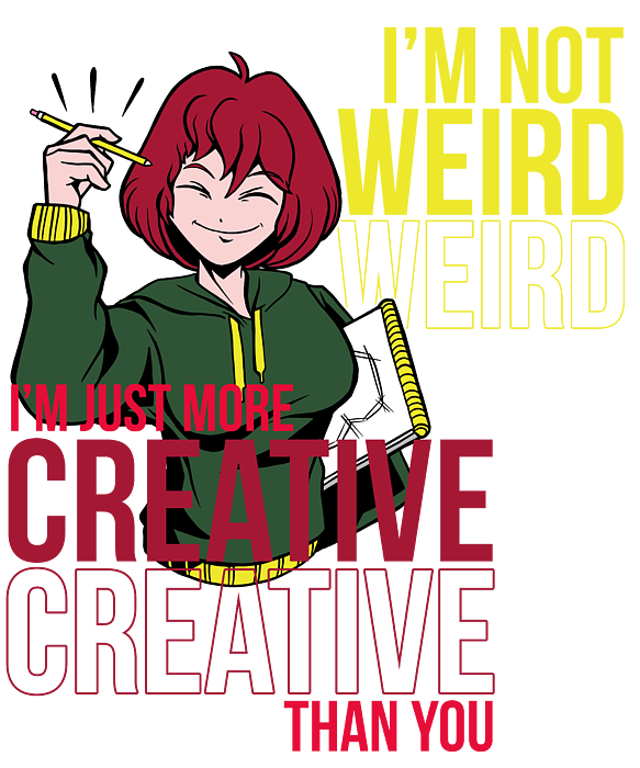 Anime Fan I'm Not Weird I'm Just More Creative Than You Digital Art by  Maximus Designs - Pixels
