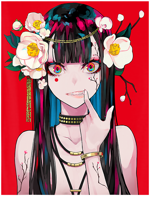 Anime Girl Aesthetic Japanese Waifu Otaku Digital Art by L E O