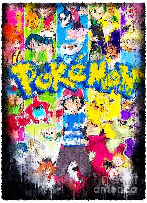 Quadro Pokemon Go Pikachu Anime Ash Serena Misty May