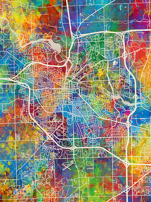 City Street Map Ann Arbor MI