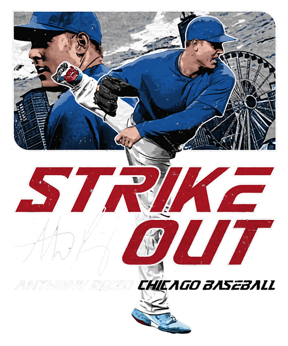 Anthony Rizzo Baseball Kids T-Shirt by Kelvin Kent - Pixels