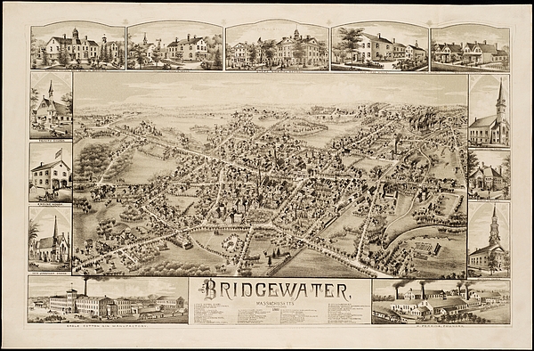 O H Bailey Co - Linda Howes Website - Antique Bridgewater, Massachusetts Map 1887