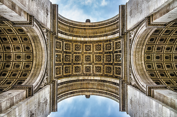 Alexios Ntounas - Arc de Triomphe in Paris France Seen from Below