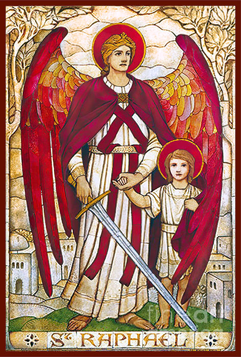 Archangel Raphael Tote Bag by Classic Catholic - Fine Art America