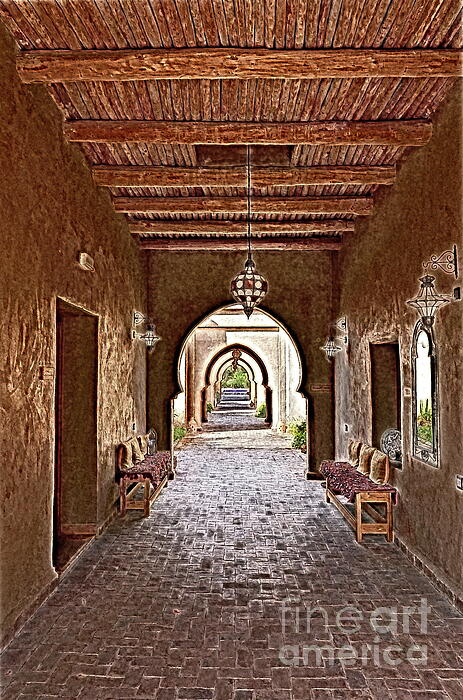Paul Boizot - Arched passageway, La Maison Anglaise, Morocco, paint effect