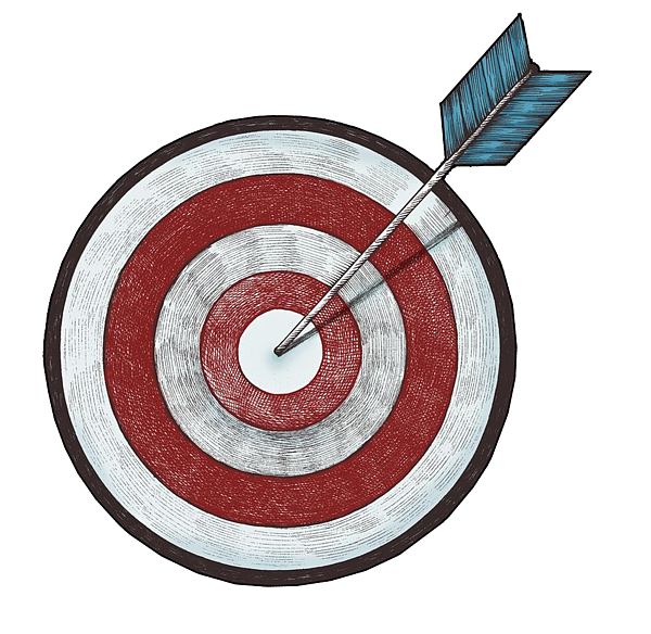 Archery Bullseye Target with Arrows