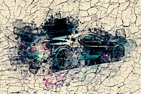 Art Abstract Bugatti Divo Rear View Hypercars Cars New Divo