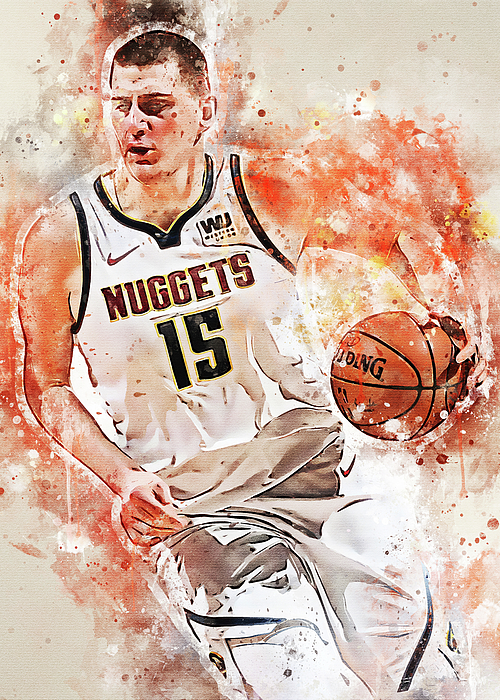 Art Denver Nuggets Player Nikola Jokic Nikolajokic Nikola Jokic ...