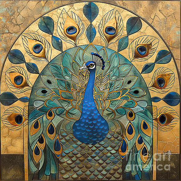 Elisabeth Lucas - Art Nouveau Peacock 01
