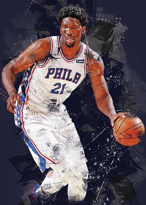 Joel Embiid 76ers Jersey Greeting Card for Sale by