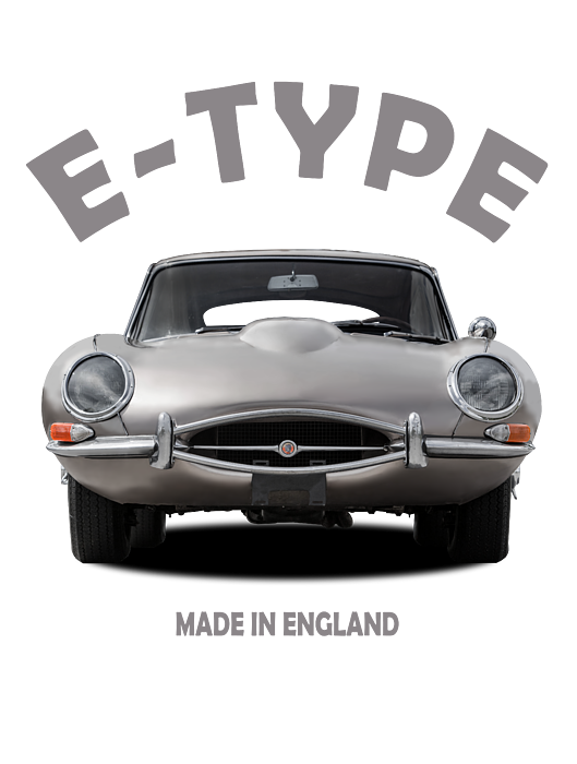 E Type Jaguar T-Shirt by Mark Rogan - Pixels