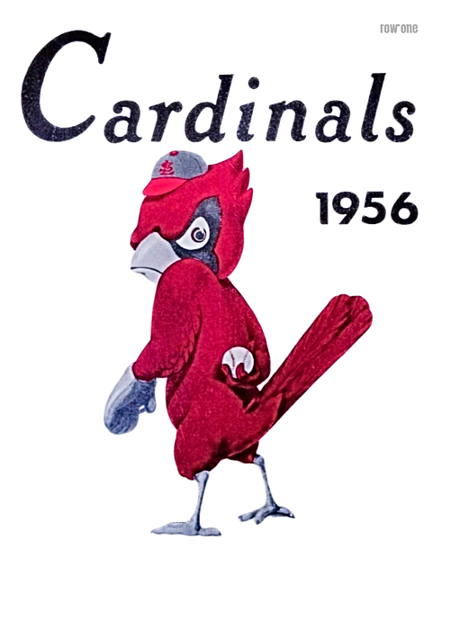 1956 St. Louis Cardinals Art T-Shirt by Row One Brand - Fine Art America