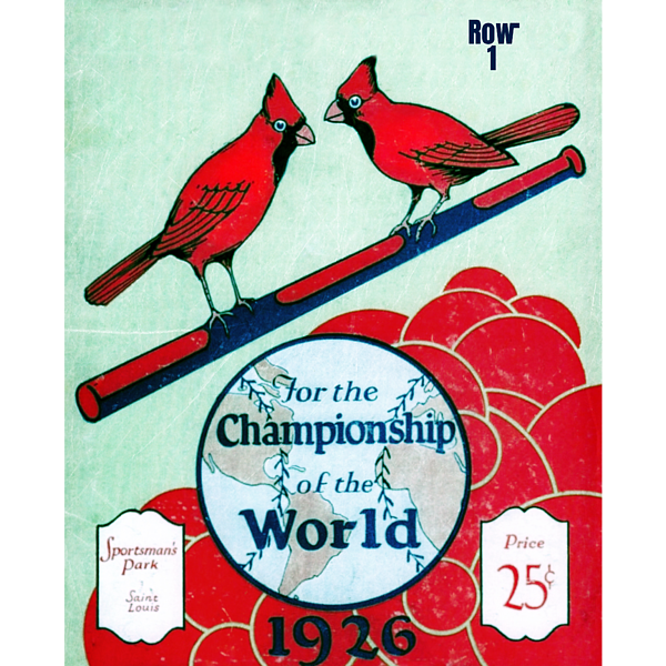 1964 St. Louis Cardinals Scorecard Art T-Shirt by Row One Brand