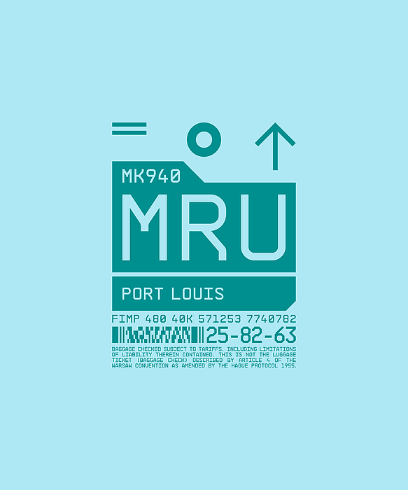 Luggage Tag D - MRU Port Louis Mauritius Tote Bag by Organic Synthesis -  Pixels