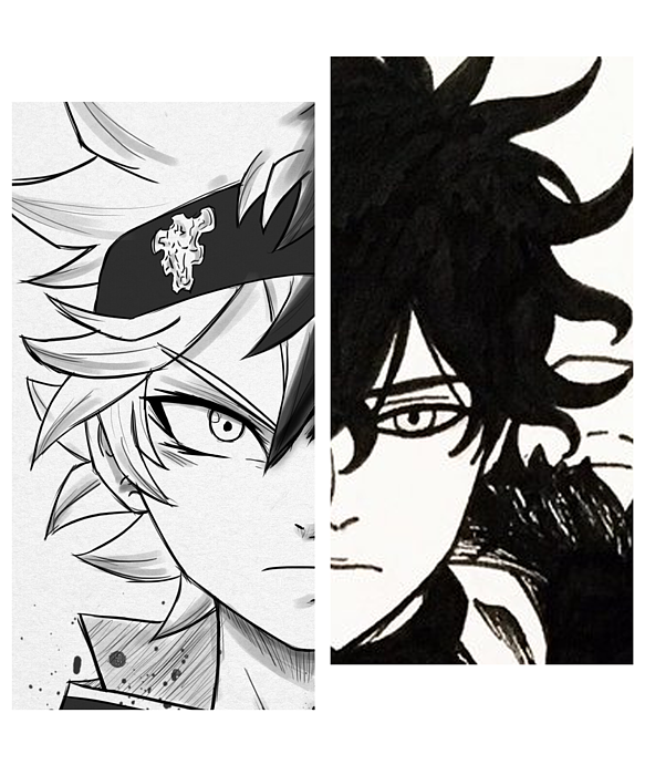 Yuno, Black Clover, Asta, portrait, japanese manga, anime