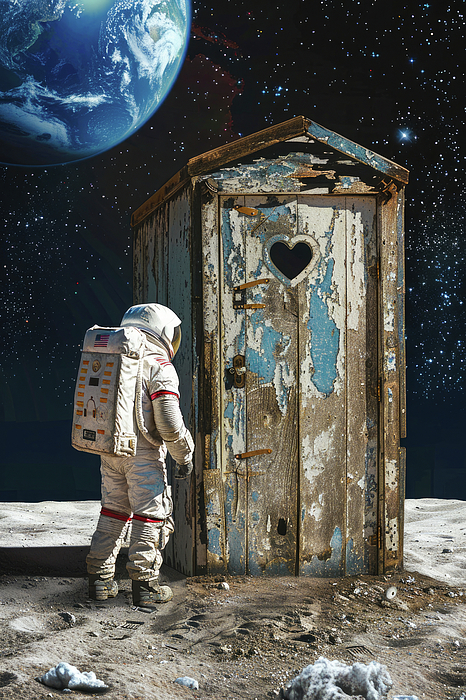 Matthias Hauser - Astronaut and Outhouse on the Moon 01