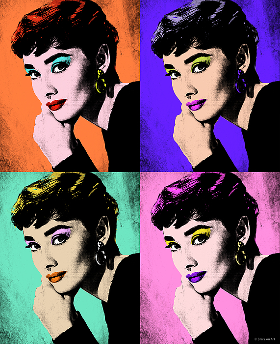 Movie World Posters - Audrey Hepburn pop art