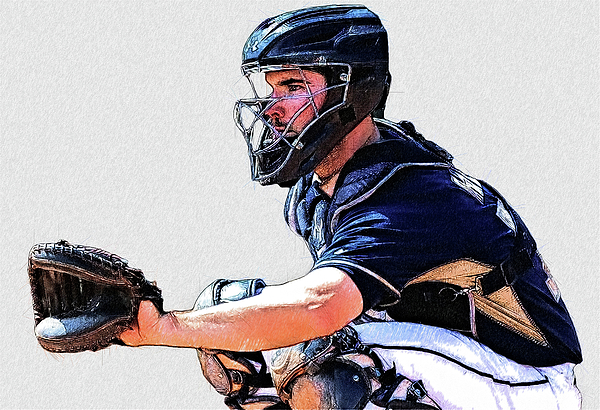 Austin Hedges - Catcher - Cleveland Indians Kids T-Shirt by Bob Smerecki -  Pixels