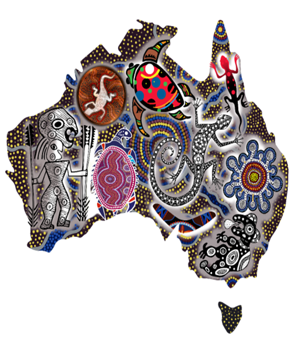 Australia map, aboriginal map of Australia Jigsaw Puzzle by Tinh Tran ...