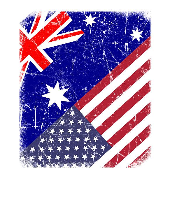 Australia USA Flag Gift Australian Notebook for Sale by Michael S