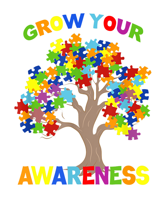  Autism Grow Your Awareness Poster Wall Art - Tree Art