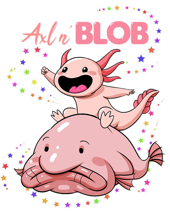 Axolotl and Blob Fish Poster by Dariusz Radecki - Fine Art America