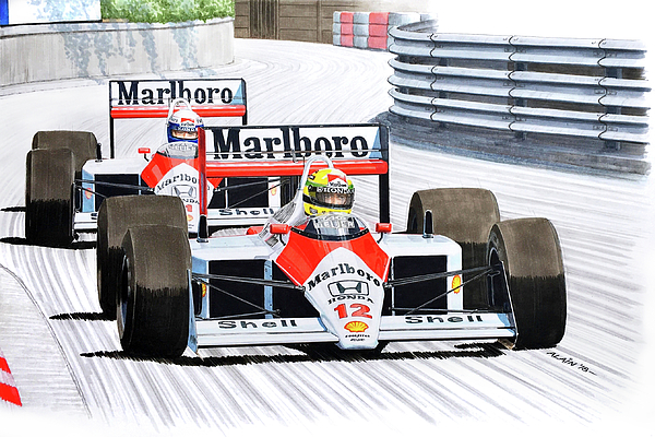 Ayrton Senna McLaren MP4/4 Greeting Card
