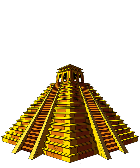 Aztec Pyramid Greeting Card by Nikolay Todorov