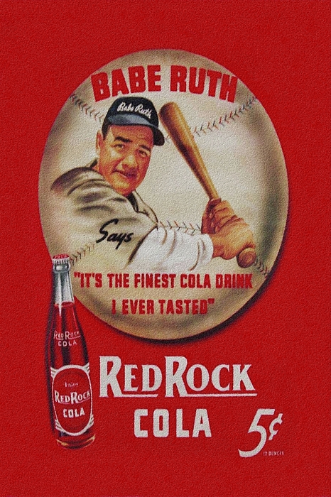 1939 - Babe Ruth - Red Rock Cola Poster - Color Poster