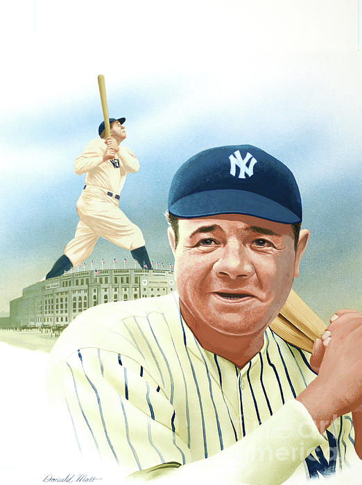 Babe Ruth Play Ball - VINTAGE POSTER