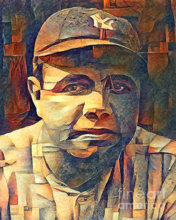 Babe Ruth Nostalgic Vintage Baseball Card 20190930c2 v2 by Wingsdomain Art  and Photography