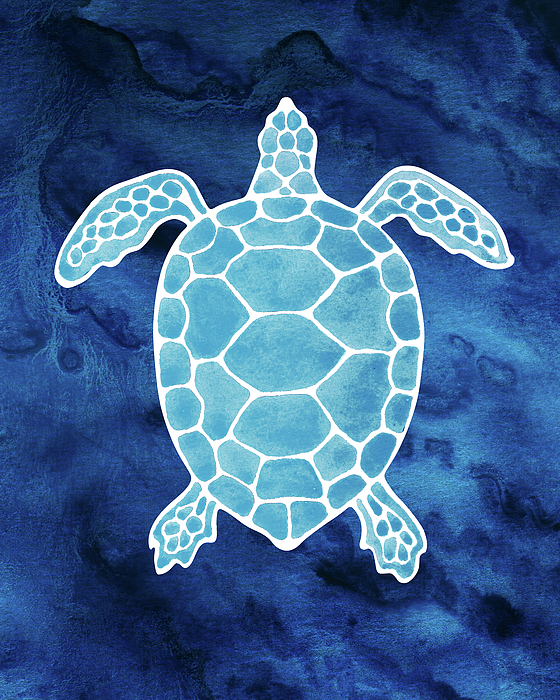 Irina Sztukowski - Baby Blue Turtle In The Deep Deep Sea
