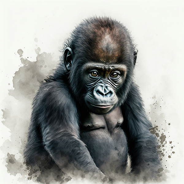 https://images.fineartamerica.com/images/artworkimages/medium/3/baby-gorilla-athena-mckinzie.jpg