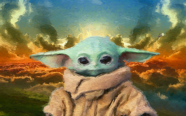 Baby yoda bath towel hot sale