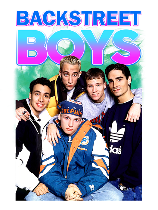 Backstreet Boys Vintage Look Fan Design Greeting Card by Kevin Lyndes