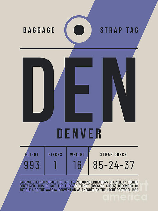 Organic Synthesis - Baggage Tag E - DEN Denver USA