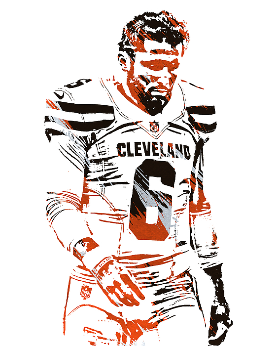 Baker Mayfield Cleveland Browns Pixel Art 4 Shower Curtain