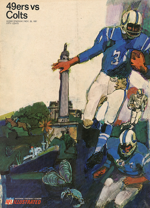 Baltimore Colts Vintage Program T-Shirt by Joe Hamilton - Fine Art America