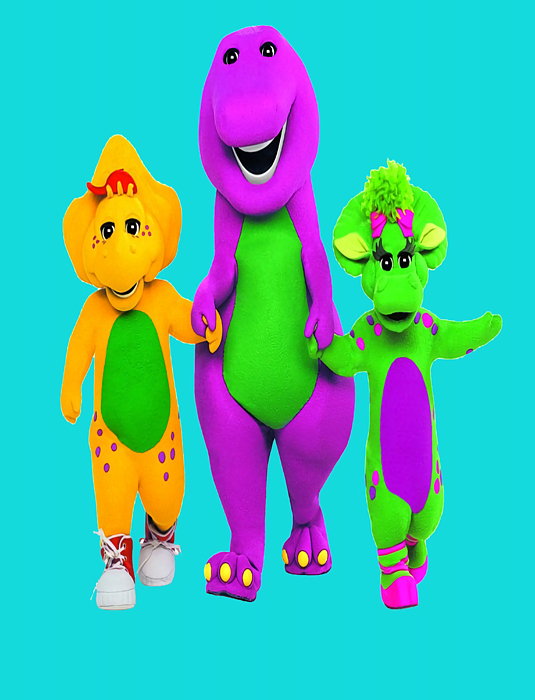 Barney The Dinosaur and Friends Poster stars Greeting Card by Yvette Lloyd