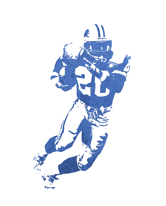 Barry Sanders Detroit Lions Sketch Art 1001 Canvas Print / Canvas