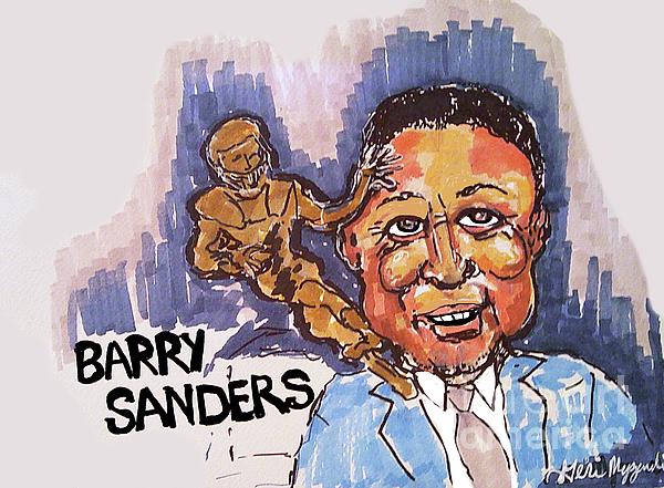 Barry Sanders | Retro Detroit Lions Running Back Design T-Shirt