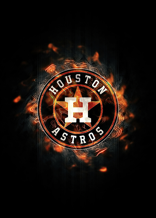 Baseball Vintage Houston Astros Wood Print by Leith Huber - Pixels