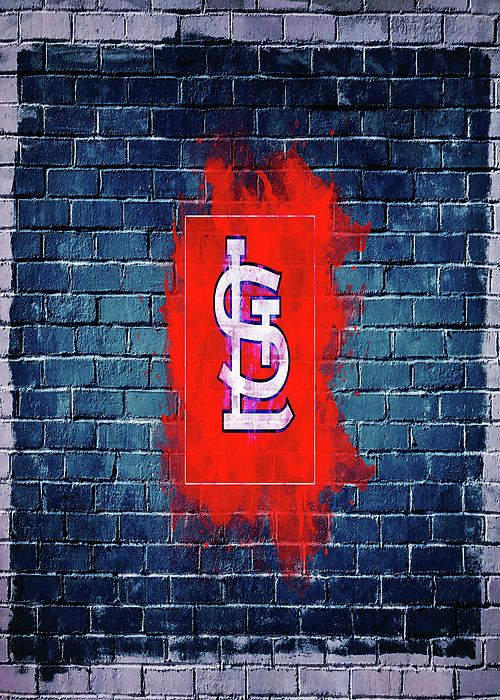 Baseball Brick Art St. Louis Cardinals by Leith Huber