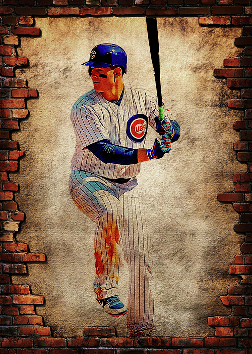 MLB Anthony Rizzo Anthonyrizzo Anthony Rizzo Chicago Cubs Chicagocubs  Anthonyvincentrizzo Anthony Vi Fleece Blanket by Wrenn Huber - Pixels