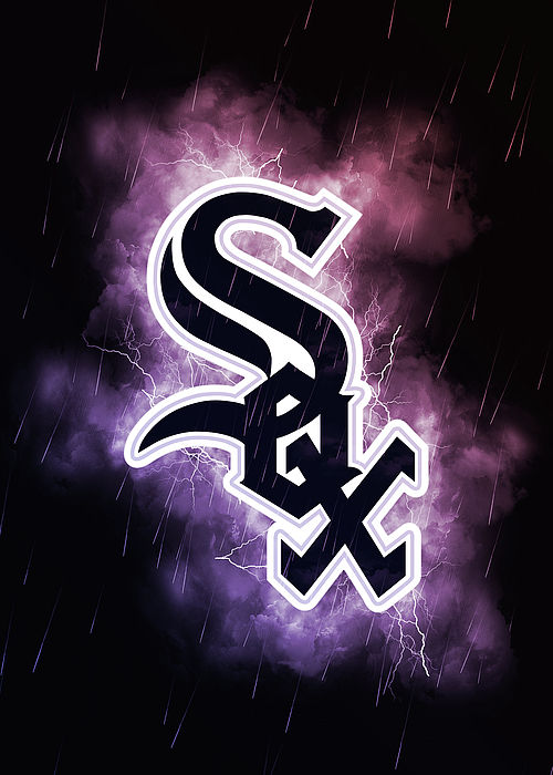 Lighting Baseball Chicago White Sox T-Shirt by Leith Huber - Pixels