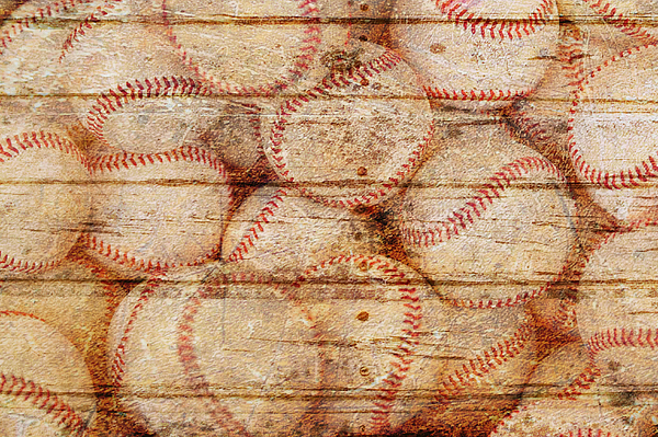 Joe Vella - Baseballs on weathered timber.