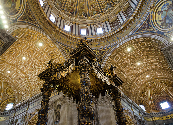 Basilica Of Saint Peter. The Canopy, By Gian Lorenzo Bernini Greeting 