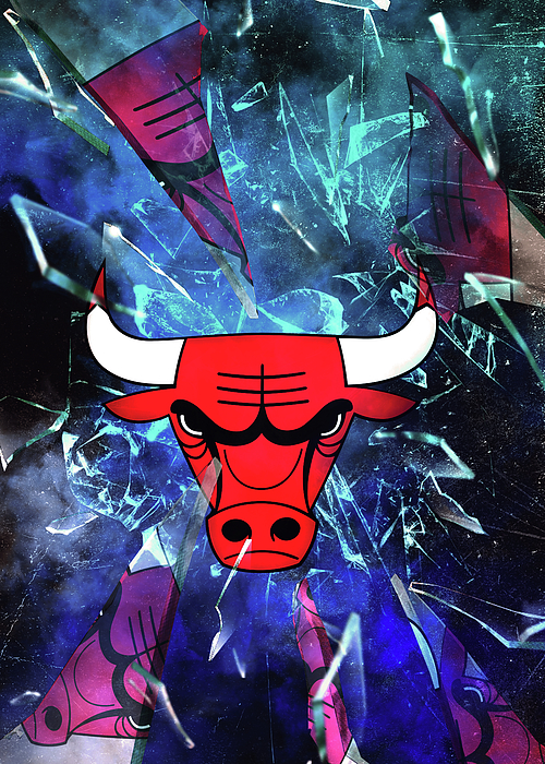 Basketball Lighting Red Chicago Bulls by Leith Huber