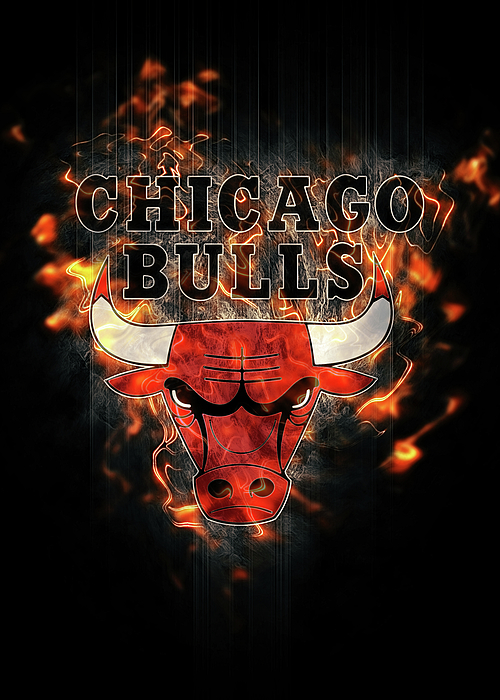 Basketball Lighting Red Chicago Bulls by Leith Huber